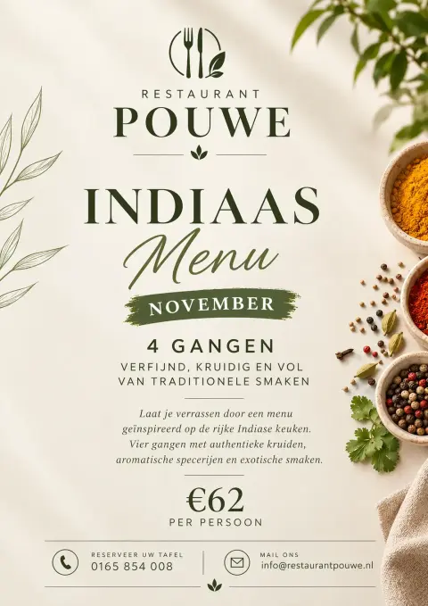 Novembermenu met Indiase kruiden